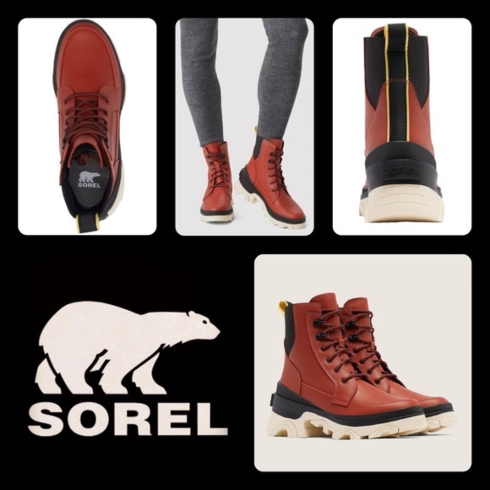 🥾NWT! SOREL BREX™ BOOT LACE WP in Warp Red-8